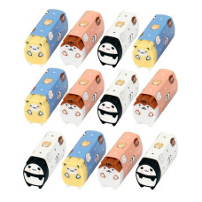 Animal Erasers Desk Pet 12 Pack Long Animal Erasers For Kids Bulk Pencil Eraser Cute Fun Puzzle Erasers For Students School Supp