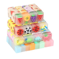 Cute Erasers For Kids Bulk 16 Pack Animal Food Fun Desk Pets Pencil Students School Supplies Prize Gifts Party Favors