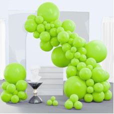 Partywoo Lime Green Balloons 140 Pcs Lime Balloons Different Sizes Pack Of 18 Inch 12 Inch 10 Inch 5 Inch Yellowish Green Ballo