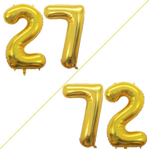 Goer Number 27 Balloons For 27Th Birthday Party Decorations 42 Inch Jumbo Foil Helium 72 Balloons For 72Nd Birthday Party Decora