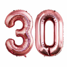 Goer Number 30 Balloons For 30Th Birthday Party Decorations 42 Inch Jumbo Foil Helium Balloons For 30Th Anniversary Rose Gold