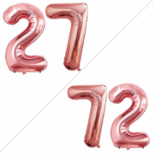 Goer Number 27 Balloons For 27Th Birthday Party Decorations 42 Inch Jumbo Foil Helium 72 Balloons For 72Nd Birthday Party Decora