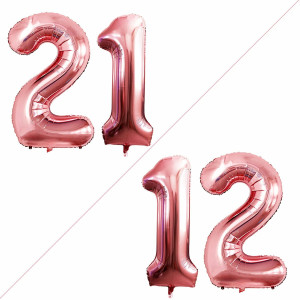 Goer Number 12 Balloons For 12Th Birthday Sweet 12 Party Decorations 42 Inch Jumbo Foil Helium 21 Balloons For 21St Birthday Par