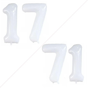 Goer Number 17 Balloons For 17Th Birthday Sweet 17 Party Decorations 42 Inch Jumbo Foil Helium 71 Balloons For 71St Birthday Par