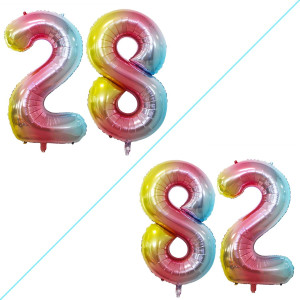 Goer Number 28 Balloons For 28Th Birthday Party Decorations 42 Inch Jumbo Foil Helium 82 Balloons For 82Nd Birthday Party Decora