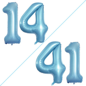 Goer Number 14 Balloons For 14Th Birthday Sweet 14 Party Decorations 42 Inch Jumbo Foil Helium 41 Balloons For 41St Birthday Par