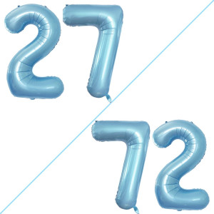 Goer Number 27 Balloons For 27Th Birthday Party Decorations 42 Inch Jumbo Foil Helium 72 Balloons For 72Nd Birthday Party Decora