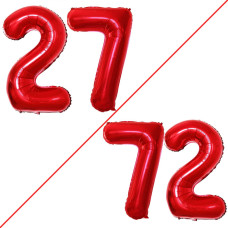 Goer Number 27 Balloons For 27Th Birthday Party Decorations 42 Inch Jumbo Foil Helium 72 Balloons For 72Nd Birthday Party Decora