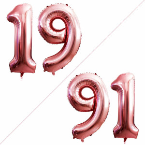 Goer Number 19 Balloons For 19Th Birthday Sweet 19 Party Decorations 42 Inch Jumbo Foil Helium 91 Balloons For 91St Birthday Par