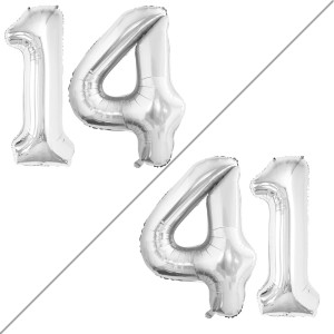 Goer Number 14 Balloons For 14Th Birthday Sweet 14 Party Decorations 42 Inch Jumbo Foil Helium 41 Balloons For 41St Birthday Par