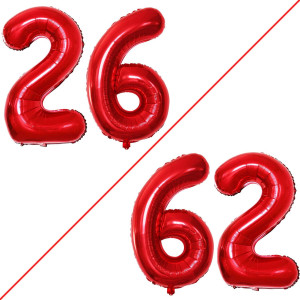 Goer Number 26 Balloons For 26Th Birthday Party Decorations 42 Inch Jumbo Foil Helium 62 Balloons For 62Nd Birthday Party Decora