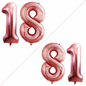 Goer Number 18 Balloons For 18Th Birthday Sweet 18 Party Decorations 42 Inch Jumbo Foil Helium 81 Balloons For 81St Birthday Par