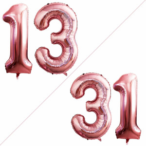 Goer Number 13 Balloons For 13Th Birthday Sweet 13 Party Decorations 42 Inch Jumbo Foil Helium 31 Balloons For 31St Birthday Par