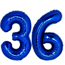 Giant 40 Inch Navy Blue 36 Balloon Number Blue 36 Birthday Balloon 36Th Or 63Rd Birthday Decorations For Men 36 Balloons Number