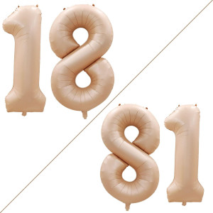 Goer Number 18 Balloons For 18Th Birthday Sweet 18 Party Decorations 42 Inch Jumbo Foil Helium 81 Balloons For 81St Birthday Par