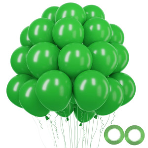 Rubfac Green Balloons Latex Party Balloons 100Pcs 12 Inch Green Helium Balloons For Party Decoration Like Birthday Party Baby