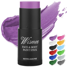 Wismee Purple Face Paint Stick 075Oz Nontoxic Oil Based Face Makeup Body Paint Sticks High Pigmented Pink Makeup Crayons For