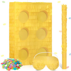 Building Blocks Piata Bundle Fiesta Piata Set Include Bricks Piata Bat Stick Blindfold Mask And Confetti For Kids Blocks Birth