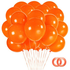 100Pcs Orange Balloons 12 Inch Latex Balloons Thickened Burnt Orange Party Balloons For Birthday Baby Shower Gender Reveal Gra