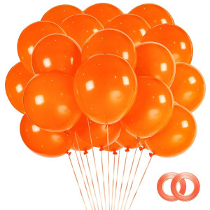 100Pcs Orange Balloons 12 Inch Latex Balloons Thickened Burnt Orange Party Balloons For Birthday Baby Shower Gender Reveal Gra