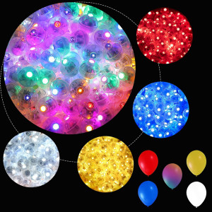 Zgwj 100Pcs Mini Led Lights Led Balloons Light Up Balloons For Party Decorations Neon Party Lights For Paper Lantern Easter Egg