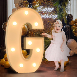 3Ft Marquee Light Up Letters Large Marquee Letters G For Party Decorations Big Baby Letters For Baby Shower Birthday Party Dec