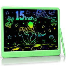 Lcd Writing Tablet 15 Inch Colorful Erasable Doodle Board Drawing Pad Magic Drawing Tablet For Kids Toddler Reusable Electron