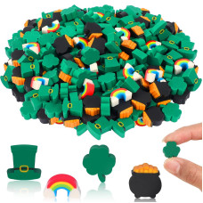 Erasers For Kids 150Pcs Junebrushs St Patricks Mini Erasers Cute Pencil Erasers Shamrocks Erasers For Kids Bulk School Classr