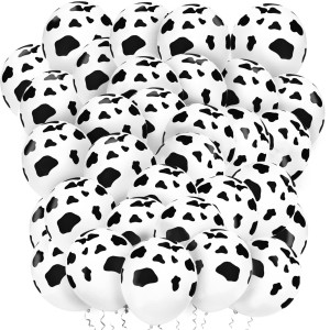 Lovestown 100 Pcs Cow Print Balloons 12 Inch Cow Balloons Latex Balloons For Children Party Cowboy Theme Birthday Party Favor