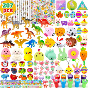 207Pcs Easter Egg Fillers For Kids Toddlers Girls Boys Easter Egg Stuffers Easter Basket Stuffers Easter Gifts Toys Easter Hunt