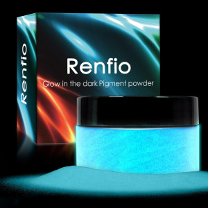 Renfio Glow Powder 35Oz 100G Glow In The Dark Face Paint Mica Powder Fluorescent Luminous Resin Pigment Dye For Resin Supplie