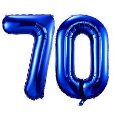 Navy Blue Number 70 Balloon 40 Inch Dark Blue Birthday 70 Balloons Large Foil Mylar Balloons Number 70 For Birthday Party Annive