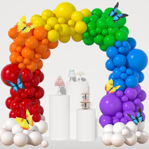 Rainbow Balloon Garland Arch Kit With 125Pcs Lgbtq Rainbowcolored Latex Balloons In 5101218 Different Sizes Perfect For Bir