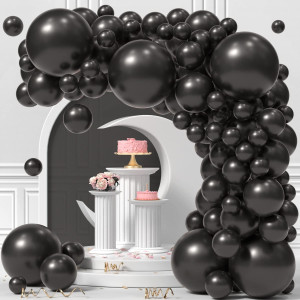 Kalor Black Balloons Garland Arch Kit 110Pcs Different Sizes 1812105 Inch Party Balloons For Birthday Baby Shower Wedding G