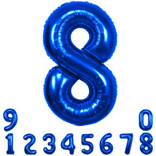 40 Inch Blue Number 8 Balloon Extra Big Size Jumbo Mylar Foil Helium Balloons 8 For Birthday Party Celebration Decorations Gradu