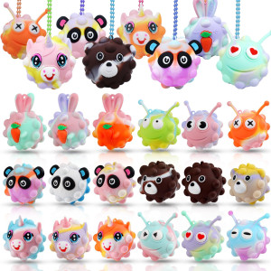 Kissfree 18 Pack Animal Pop Balls Party Favors For Kids 3D Pop Balls Its Fidget Toys Birthday Gifts For Kids Goodie Bag Stuffers