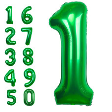 40 Inch Giant Green Number 1 Balloon Helium Mylar Foil Number Balloons For Birthday Party 1St Birthday Decorations For Kids A