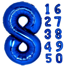 40 Inch Giant Navy Blue Number 8 Balloon Helium Mylar Foil Number Balloons For Birthday Party 8Th Birthday Decorations For Kid