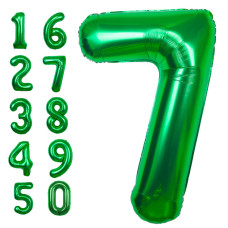 40 Inch Giant Green Number 7 Balloon Helium Mylar Foil Number Balloons For Birthday Party 7Th Birthday Decorations For Kids A