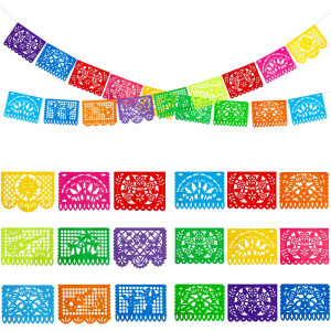 Domestar 2 Pack Mexican Party Banners 36 Feet Cinco De Mayo Decorations Papel Picado Banners For Mexican Theme Birthday Party W