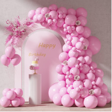 Rubfac 87Pcs Pink Party Balloons Different Sizes 18 12 10 5 Inches For Garland Arch Premium Pink Latex Balloons For Girl Birthd