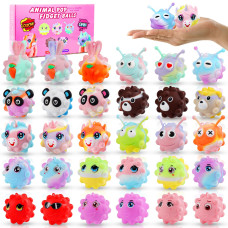 30 Pack Animal Pop Balls Party Favors For Kids 3D Pop Balls Its Fidget Toys Birthday Gifts For Boys Girls Goodie Bag Stuffers