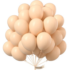 Partywoo Nude Balloons 50 Pcs 12 Inch Boho Apricot Balloons Beige Balloons For Balloon Garland Or Balloon Arch As Baby Shower