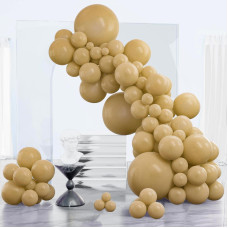 Partywoo Tan Balloons 85 Pcs Boho Tan Balloons Different Sizes Pack Of 18 Inch 12 Inch 10 Inch 5 Inch Light Brown Balloons For