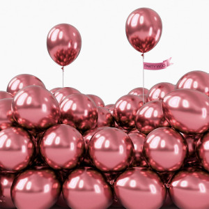 Partywoo 120 Pcs Metallic Dark Pink Balloons 5 Inch Balloon Garland Or Arch Decorations Nontoxic Latex Air Or Helium Bir