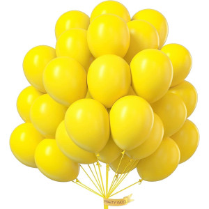 Partywoo Yellow Balloons 52 Pcs 12 Inch Yellow Balloons Latex Balloons For Balloon Garland Or Balloon Arch As Birthday Party D