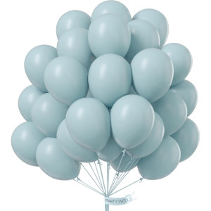 Partywoo Pale Aqua Balloons 50 Pcs 12 Inch Boho Blue Balloons Pale Blue Balloons For Balloon Garland Or Balloon Arch As Party