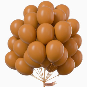 Partywoo Caramel Brown Balloons 100 Pcs 12 Inch Boho Brown Balloons Matte Brown Balloons For Balloon Garland Balloon Arch As P