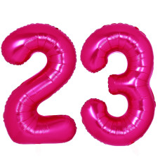 40 Inch Giant Hot Pink Number 23 Balloon Helium Mylar Foil Number Balloons For Birthday Party 23Th Birthday Decorations For Ki