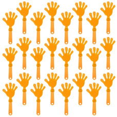 Zcysrlqin 24 Pcs Orange Hand Clappers 75 Inch Clappers Noisemakers Noise Makers Party Favors Plastic Party Clapper For Sporting